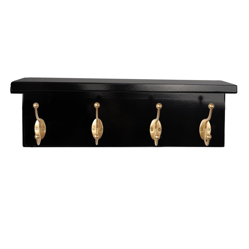 SANY DAYO HOME Wall Mounted Pine Wood Coat Rack with