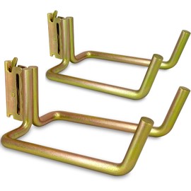 POROHOM 2 Pack E-Track Heavy Duty Shovel Hanger for Store Long Handled Tools, Large Steel Tool Hook TieDown Accessories Cargo Tie Down Systems in Trucks, Trailers,with Spring Fitting Attachments