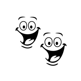 2Pcs Smiley Face Toilet Sticker Toilet Sticker Funny Cheerful Bathroom Stickers Waterproof Toilet Seat Sticker Waterproof Smiley Face Wall Art Vinyl Decal for Toilet Seat Toilet Lid Bathroom