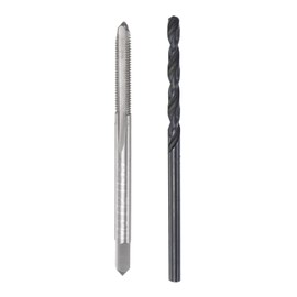 sourcing map Metric Tap and Drill Bit Set, M3 x 0.5 Thread Tap & 2.5mm Black Oxide Twist Drill Bit, Straight Flute Tap Tapping Threading Repair Tool Kit