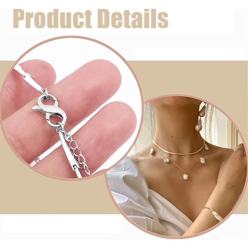 Double Opening Lobster Clasp, 925 Sterling Silver, Gold Necklace Bracelet