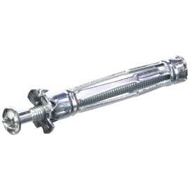 Molly M14250PB-XJ Metal Dowels 50-Piece 4 x 46 mm + Screws - Hollow Material - Packaging Pro, Grey, 100 Piece Set