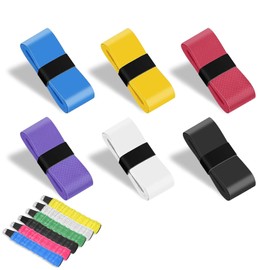 HLBKPX 6 Pcs Multicoloured Tennis Racket Grip Tape for Tennis,Badminton,Squash Rackets, Anti Slip Quick Drying Tennis Super Absorbent Overgrips, Racket Overgrip Tape(6 colors)