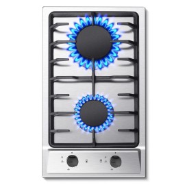 Amzgachfktch 2-5 Burners Gas Cooktop Stainless Steel / Tempered Glass Kitchen Gas Hob NG/LPG - MODEL 22 Burners Stainless Steel