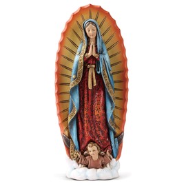 Joseph's Studio by Roman - Our Lady of Guadalupe Figure on Base, 6" Scale Renaissance Collection, 7.25" H, Resin and Stone, Religious Gift, Decoration
