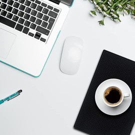 WISHMART | Black Rubber Bar Mats Set of 2 (12x6 Inches) | Drying, Durable and Stylish Spill Mats for Bars, Restaurants, Coffee Shops, Countertop Bar and Table Top, Non-Spill & Non-Toxic Mats