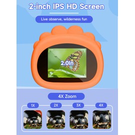 Acoath Microscope for Kids, 1000X Handheld Digital Miniscope with 2.0" Screen, Portable Pocket Little Scientist Childrens Microscope Toys Gifts Ideas for Age 4-12