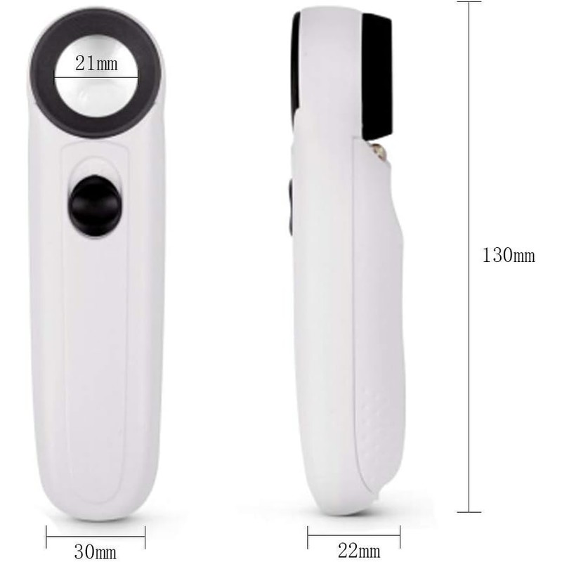 Lupa de mano 40X con luz LED JXYZWJJ de alta