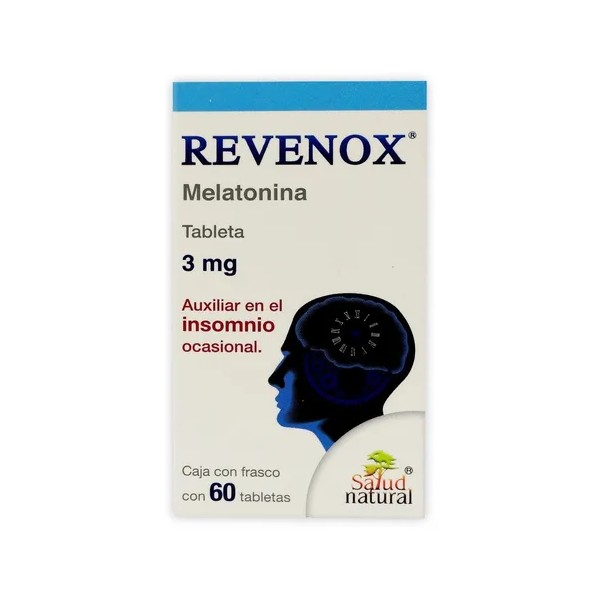Revenox Melatonina 3 Mg 60 Tabs / Auxiliar Insomnio Sabor