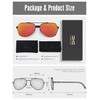 LUENX Men Women Aviator Sunglasses Polarized Shades Flexible Spring Hinge