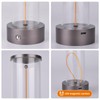 HAPYGI Indoor/Outdoor Portable Metal Table Lamp, Rechargeable Wireless Touch Switch