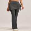 3-Color Women's Fines Hip Cover Bootcut Training Pants Long Pants Brown/L