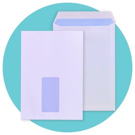 Triplast 20 x C5 Window Self Seal Security Envelopes (Size: 229x164mm) | Address Window, Self Sealing & Printer Safe Mailing Paper Envelopes | Ideal for Everyday Home, Office & Commercial Use