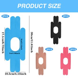 atnayo 8PCS Knee Tape Support, Kinesiology Kinetic Strapping Tapes, Elastic Waterproof Pre Cut Muscle Tape for Running Cycling