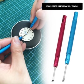 EMSea 4 Pcs Watch Hands Lever Watch Needle Metal Lifting Removal Tool Watchmaker Removing Repair Tool for Home Watch Repair (Red and Blue)