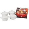 Le Creuset Stoneware Set of 4 Mini Cocottes with Cookbook,