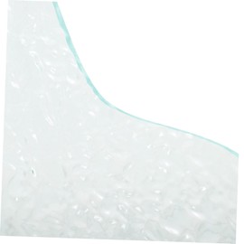 Operitacx Acrylic Bathtub Corner with Decorative Pattern Edge Protector for Washbasin and Bathtub Use Durable and Practical Bathroom Accessory Water Wave Design