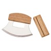 Ulu Knife with Wooden Stand
