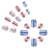 4th of July Press on Nails Short Square Fake Nails