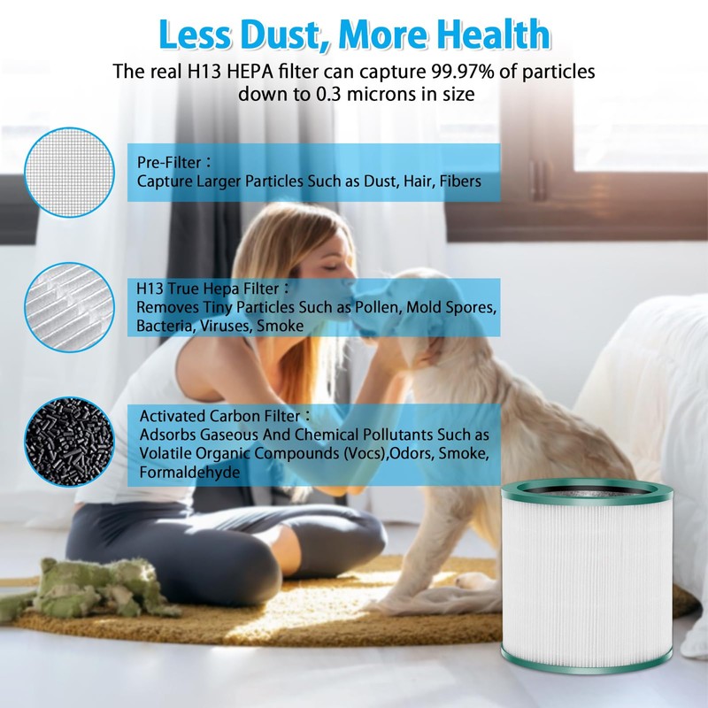iAmoy Replacement HEPA Filter Activated Carbon Compatible with Dyson TP00