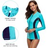 Charmo Ladies Zipper UV Protection Rash Vest Long Sleeve Athletic
