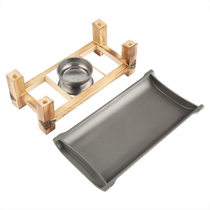 Alcohol Stove Grill Pan Non-Stick Ceramic Plate 30CM for Indoor