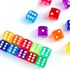 50 Pieces Dice Set 6 Sided 10 Colours Spot Dices
