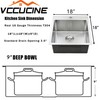 VCCUCINE Bar Sink Drop in,18 x 18 Inch Topmount RV