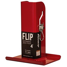 Fastway FLIP 88-00-4500 Trailer Tongue Automatic Fold-Up Jack Foot Plate for 2 1/4" Jacks-4" Extension (2-Inch Inner Jack Tube)