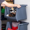 IRIS USA Stackable Storage Bins Open Front, Medium - 3