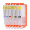 6Pcs Printer Ink Cartridge with Permanent Chip Eco Friendly 6