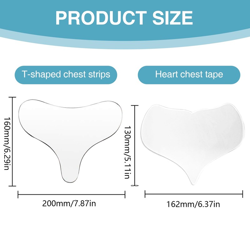 4 Pcs Chest Silicone Anti Wrinkle Pads Reusable,Anti-Wrinkle Patches for