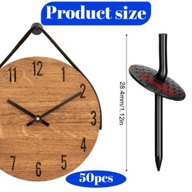 50 Pcs Picture Hanging Nails One Step Hangers Picture Hanger Pictures Frame Hangers Kit Iron Alloy Photo Frame Hanger Kit Pictures Hanging Tacks for Wood Hardware Mounting(20Ib)