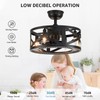 MOOONICHE Caged Ceiling Fan with Lights, Modern Enclosed Ceiling Fan
