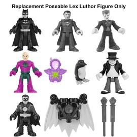 Replacement Part for Imaginext Deluxe Figure Pack Playset - GWX46 ~ Replacement Poseable Lex Luthor Figure ~ Includes Purple Battle Shield Armor