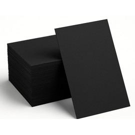 Premium Business Card Blanks – Matte Black, 50 Pack, 3.5" x 2", 450gsm (122lb) Uncoated Card for Foil Blocking, Gel/Metallic Pens, Place Cards, Gift Tags, DIY Crafts