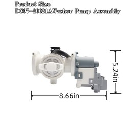 DC97-20621A(OEM) for Sam sung Washer Drain Pump WF53BB8900ATUS WF45R6300AP/US WF50BG8300AEUS WF45B6300AP/US, Replaceable models DC31-00187A 4959632 AP6807020 PS12592830 EAP12592830