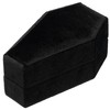 POKOFO Velvet Coffin Ring Box Case Holder for Gothic Wedding