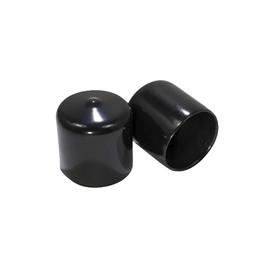 FOCMKEAS 10 PCS Round Rubber End Cap, 1.18"(30mm) ID Vinyl Flexible Screw Thread Protectors, Bolt End Caps for Metal Tubing Rod Bolt Tip, Black