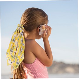 Mikinona 2pcs Boys and Girls Hair Accessories Thick Scrunchie Pattern Hair Band for Women Headwear