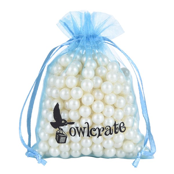 100pcs organza bags small, 4x6 inch,drawstring bags small, Lake blue