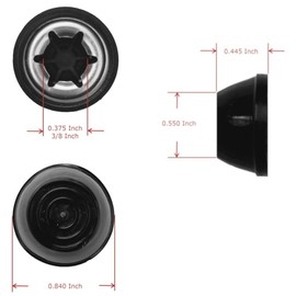Kettle Grill Hub Cap 3-Pack Replacement Compatible with Weber Grill Part 987101/80605 / 3622 Replacement - Weber Charcoal Grill Wheel Retainer 3/8” Axle