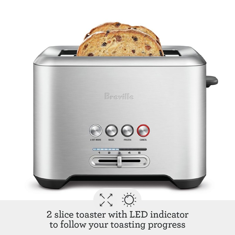 Breville BTA720XL Bit More Toaster, 2 Slice, Brushed Stainless Steel