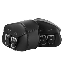 POPSTORE Pair Motorcycle Saddlebags, Universal Throw Over Saddle Bags Compatible with Harley Honda Kawasaki Yamaha Sportster