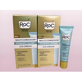 ROC MULTI CORREXION HYDRATE + PLUMP EYE CREAM 0.5 OZ BOXED LOT OF 2