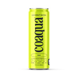 Coaqua Coconut Water, 12 Pack, Natural Electrolytes for Hydration, Naturally Sweet Electrolyte Drink Potassium, Pure Coconut Water Not from Concentrate, Fat Free, Low Sugar, 12 Fl Oz Cans