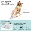 Zorpupoa Rocking Chair Cushions Set, Thicken Rocking Chair Pads with