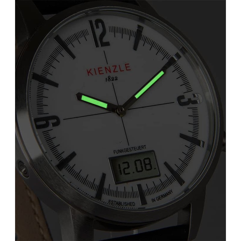 KIENZLE Frankfurt Radio Controlled Watch, Brushed, Strap.