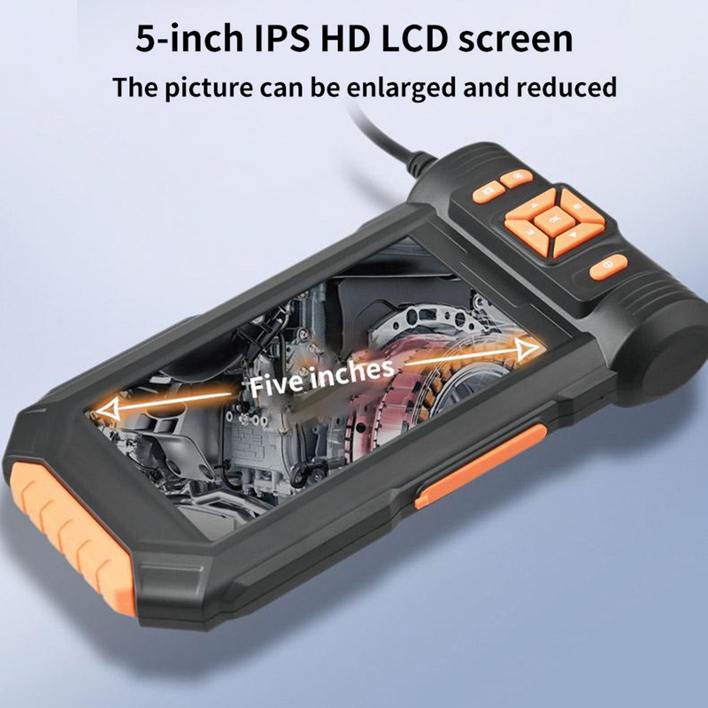 Endoscope Camera with Light, HD 1080P Borescope with 5'' LCD