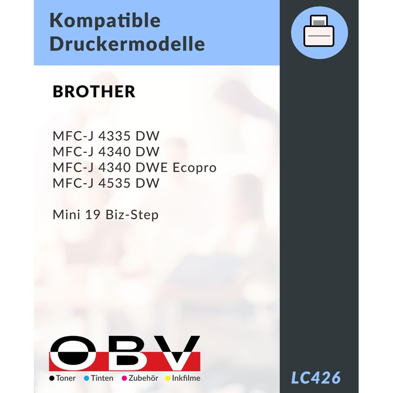 OBV 4x Compatible Ink Replacement for Brother LC426 Multipack for